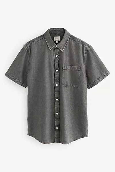 Next Kurzarmhemd Kurzärmeliges Denim-Hemd (1-tlg) günstig online kaufen