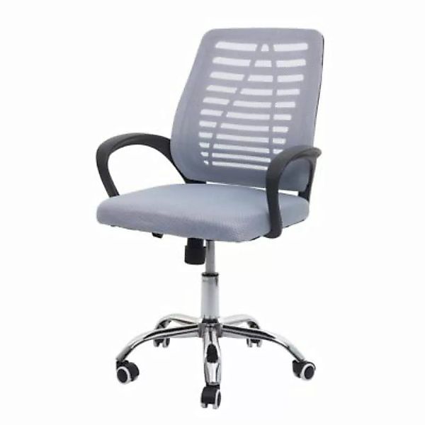 HWC Mendler Bürostuhl ergonomische Rückenlehne grau günstig online kaufen