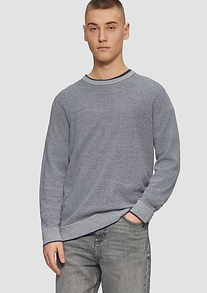 QS Strickpullover Strickpullover in Melange-Optik günstig online kaufen