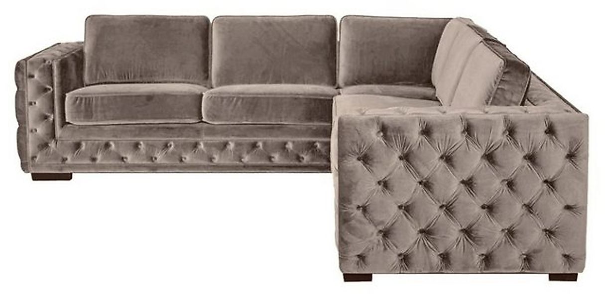 Xlmoebel Ecksofa Luxuriöses Samtstoff-Sofaset Chesterfield mit Knopfpolster günstig online kaufen