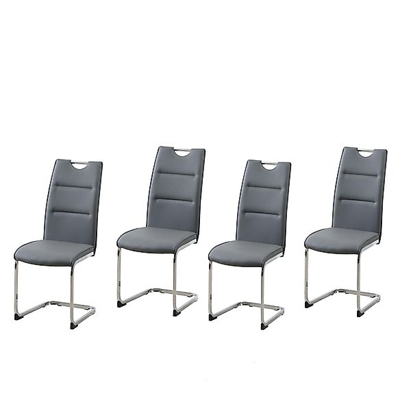 HTI-Line Freischwinger Schwingstuhl 4er Set PU günstig online kaufen