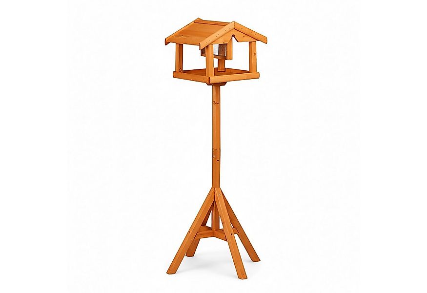 relaxdays Vogelhaus Vogelfutterhaus mit Ständer, orange günstig online kaufen