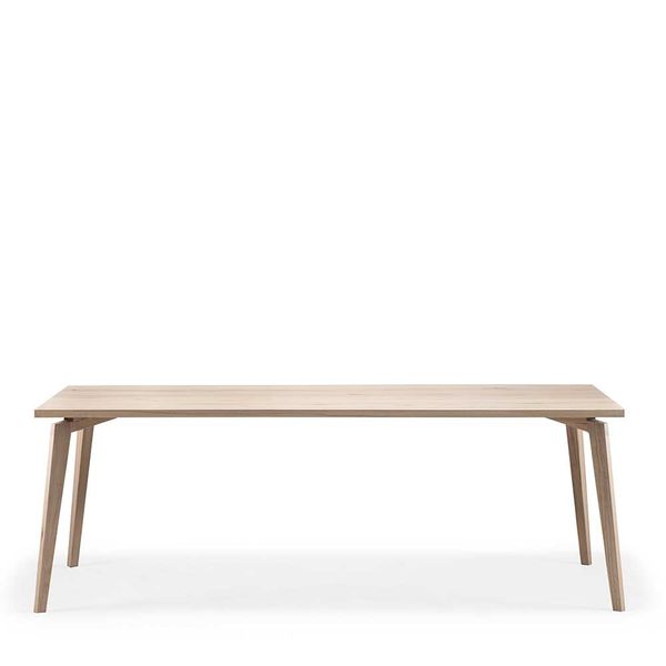 Küchentisch aus Buche massiv weiß geölt 75 cm hoch günstig online kaufen