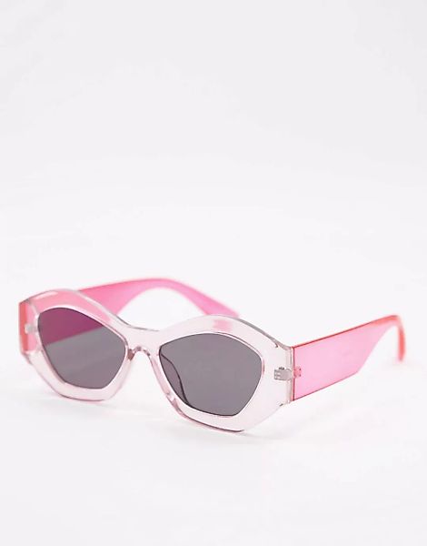 Jeepers Peepers – Runde Sonnenbrille in Rosa für Damen günstig online kaufen