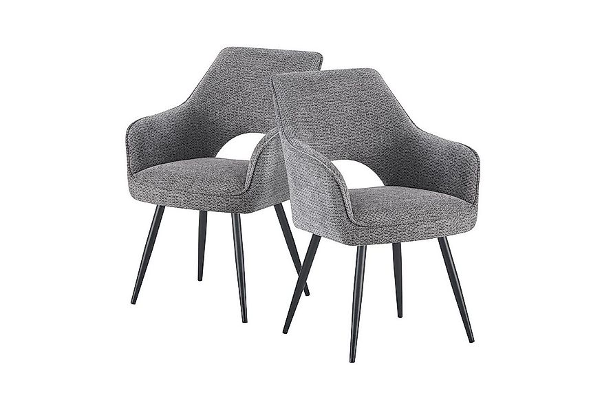 DUBI Möbel 4-Fußstuhl THOMAS-RAYA 2er-Set, 4-Fuss Gestell Schwarz 2er-Set günstig online kaufen