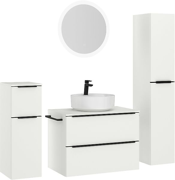 nobilia® Badmöbel-Set »Alvene«, (4 St., vormontiert, mit Soft-Close), inkl. günstig online kaufen