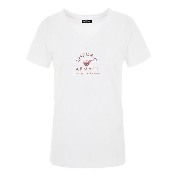 Emporio Armani T-Shirt S/S V-Neck mit Print günstig online kaufen