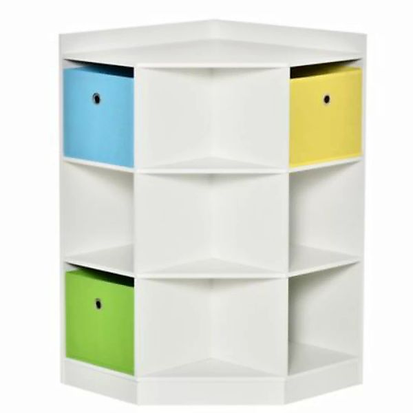 HOMCOM Kinderzimmer Schrank mit 3 Schubladen mehrfarbig günstig online kaufen