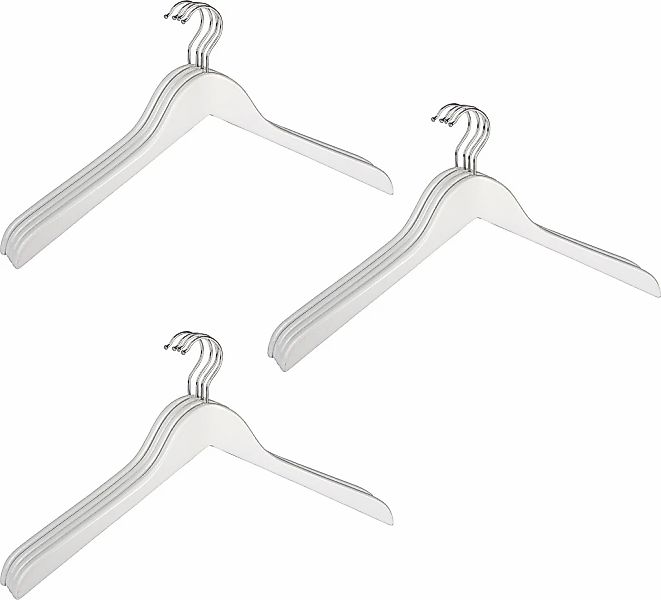 WENKO Kleiderbügel "Blanca" weiß-lackiertes Holz, 44 cm günstig online kaufen