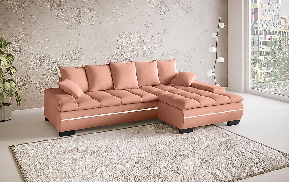 Mr. Couch Ecksofa »Haiti II, L-Form«, RGB-LED Beleuchtung, wahlweise mit Ka günstig online kaufen