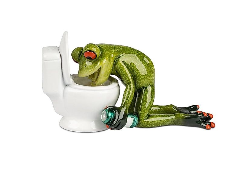 formano Dekofigur Frosch vor Toilette 8 x 14 cm Froschfigur Kunststein glän günstig online kaufen