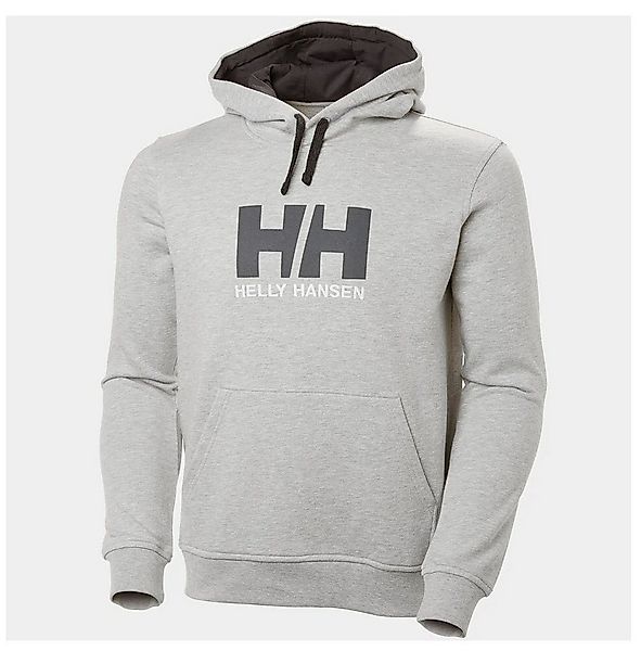 Helly Hansen Kapuzenpullover Logo Hoodie (Bio-Baumwolle) grau Herren günstig online kaufen