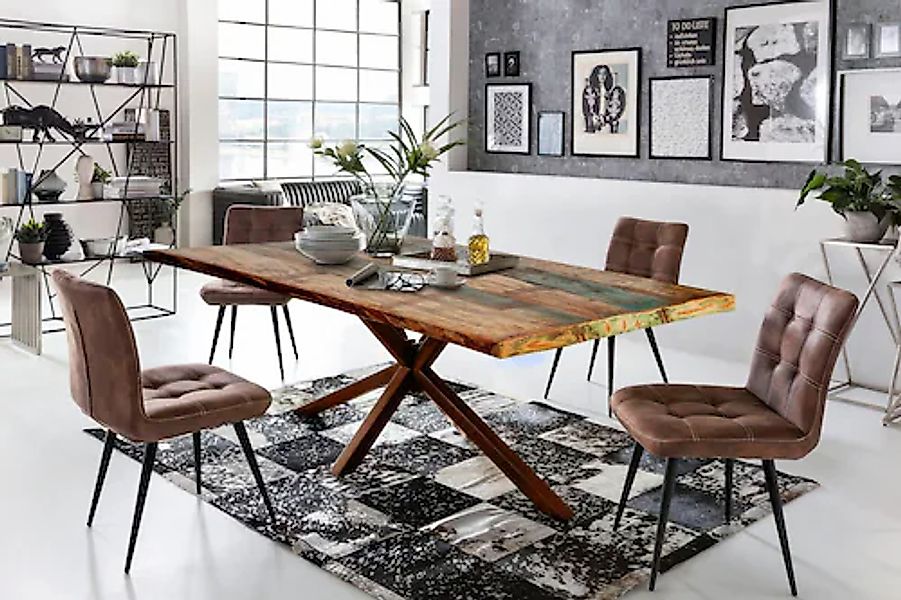 SIT Esstisch "Tops&Tables", mit Tischplatte aus Altholz mit Farbresten günstig online kaufen