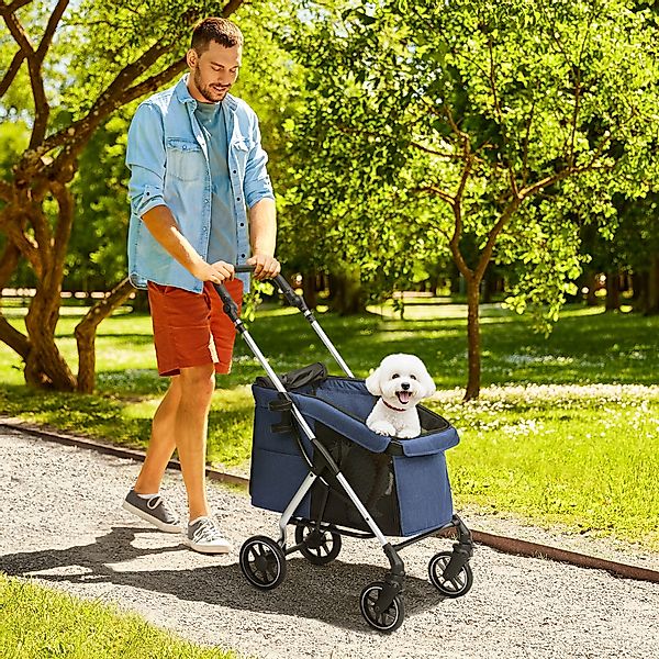 PawHut Hundewagen leicht Hundebuggy aus Aluminium klappbar für Hunde & Katz günstig online kaufen