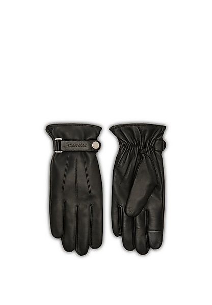 Calvin Klein Lederhandschuhe LOGO STRAP SMOOTH LEATHER GLOVES Perfekt für d günstig online kaufen