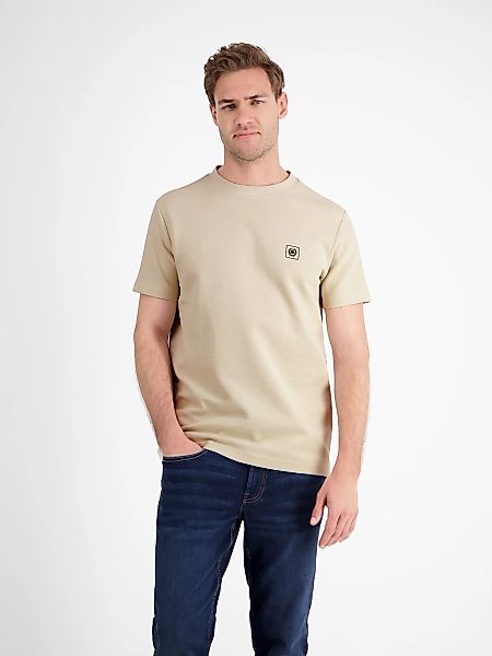 LERROS T-Shirt in Waffel-Piqué und mit Logo-Badge günstig online kaufen