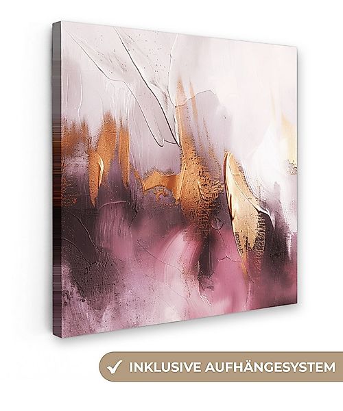 OneMillionCanvasses® Leinwandbild Lila - Abstrakt - Farbe - Gold, Fotodruck günstig online kaufen