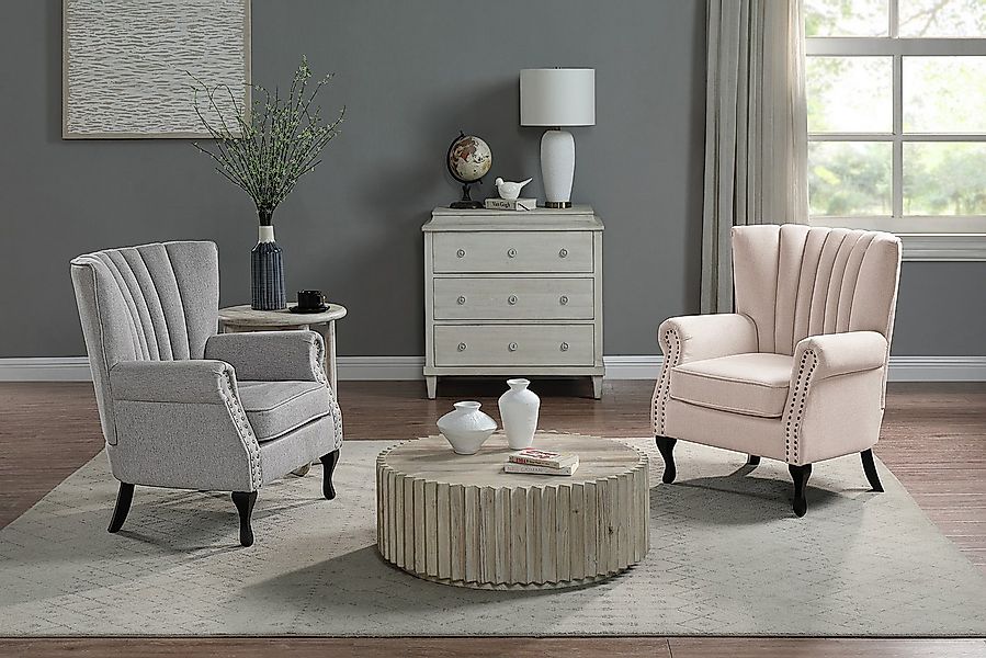 ATLANTIC home collection Sessel TONI, modern mit Nieten und hoher Rückenleh günstig online kaufen