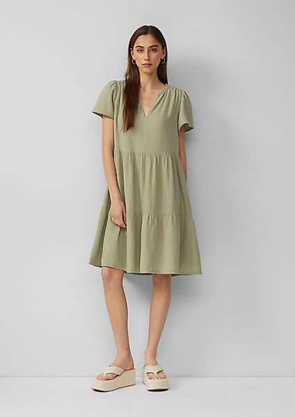 QS Minikleid Kleid Volantkleid aus Musselin günstig online kaufen