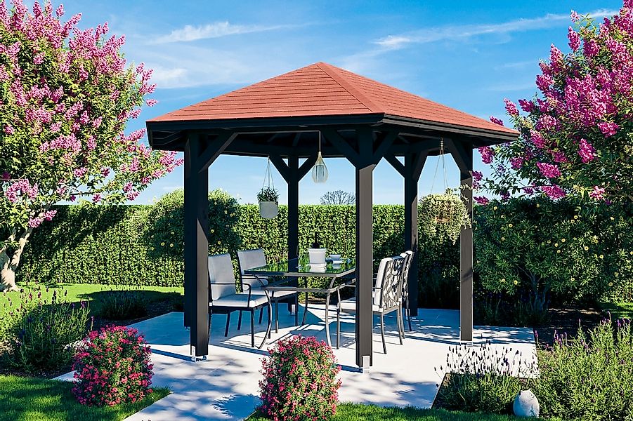 Skanholz Pavillon "Nancy 2", 6-Eck, BxT: 420x364 cm günstig online kaufen