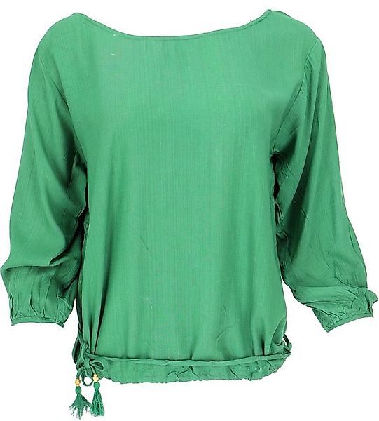 Guru-Shop Longbluse Langarm Boho Blusentop mit Kordelband -.. alternative B günstig online kaufen