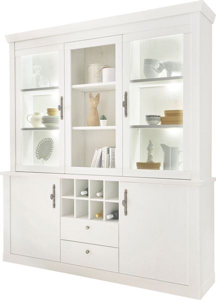 Home affaire Buffet "RAVENNA" im romantischen Landhausstil, Griffe aus Meta günstig online kaufen