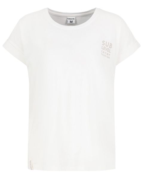 SUBLEVEL T-Shirt Damen Shirt Turn-Up Ärmel günstig online kaufen