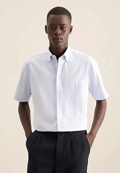 seidensticker Businesshemd "Comfort", Comfort 1/2 Button-Down-Kragen Strukt günstig online kaufen