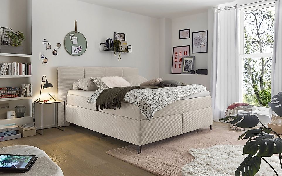 set one by Musterring Boxspringbett Fairfield, mit Metallfuß schwarz, Wende günstig online kaufen