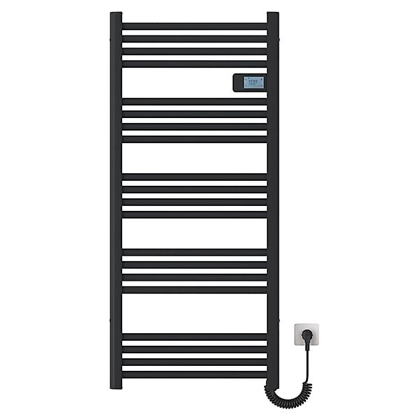 Emke Handtuchwärmer Elektrisch 120x54cm 600W Schwarz Heizkörper mit Thermos günstig online kaufen