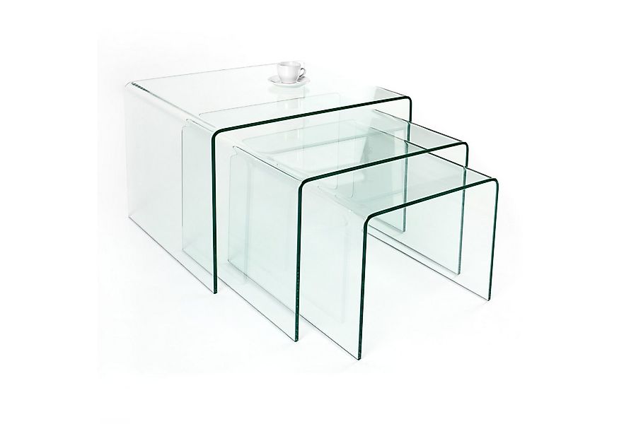 riess-ambiente Couchtisch FANTOME 60cm transparent (Set, 3-St), Wohnzimmer günstig online kaufen