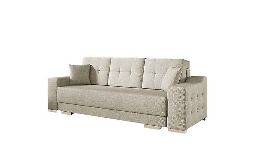 JVmoebel 3-Sitzer 3 Sitz Sofa Stoff Bettfunktion Schlafsofa Polster Garnitu günstig online kaufen