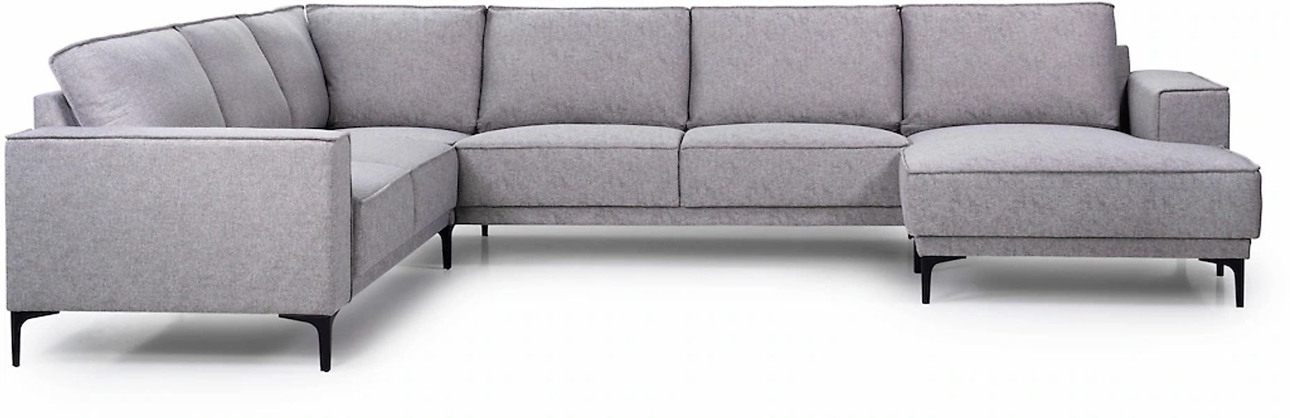 Places of Style Wohnlandschaft "XXL Sofa Oland, Struktur, Flachgewebe, Luxu günstig online kaufen