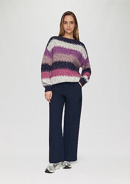 QS Chinos Hose Wide-Leg-Hose mit Bundfalte günstig online kaufen