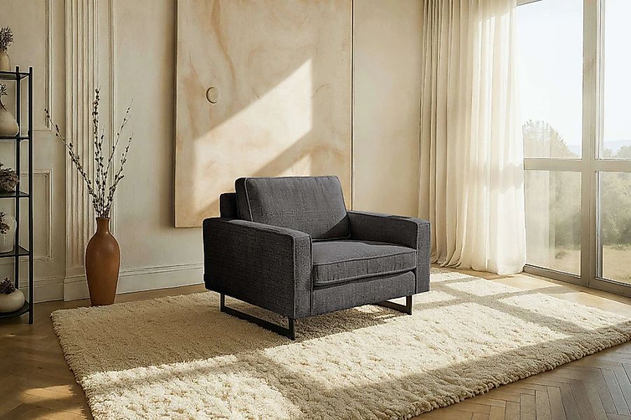 PLACES OF STYLE Loveseat "Pinto 105 cm, Cord, Chenille, Lederoptik" mit Ked günstig online kaufen
