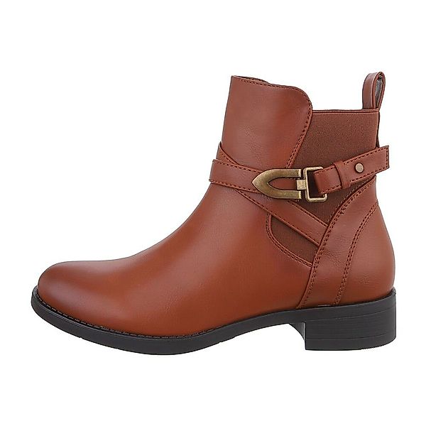 Ital-Design Damen Elegant Stiefelette Blockabsatz Flache günstig online kaufen