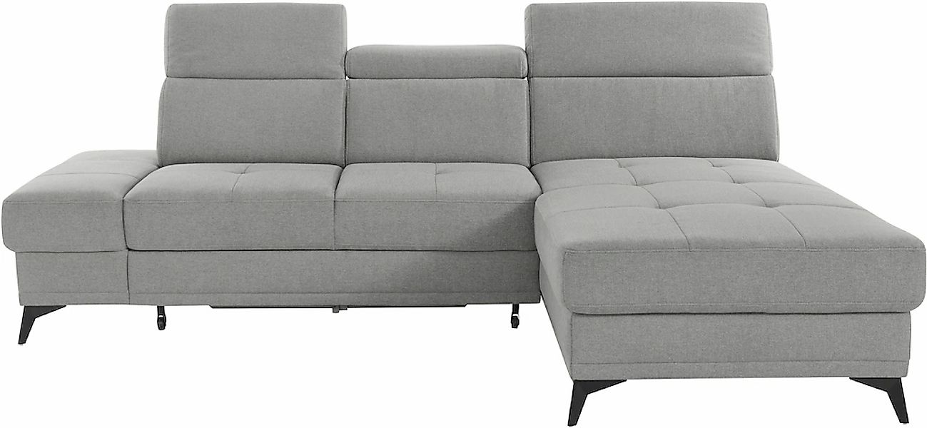 Home affaire Ecksofa "Cardiz L-Form" inkl.Kopfteilverstellung und Federkern günstig online kaufen
