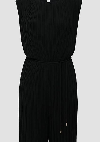 s.Oliver BLACK LABEL Overall Plissierter Jumpsuit aus Chiffon mit Textilgür günstig online kaufen