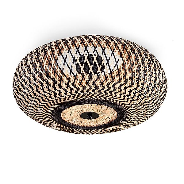 hofstein Deckenleuchte Deckenlampe aus Metall/Bambus in günstig online kaufen