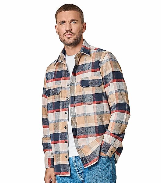 CASAMODA Langarmhemd "CASAMODA Hemdjacke kariert" günstig online kaufen