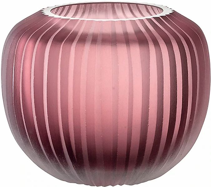 LEONARDO Tischvase »Dekovase BELLAGIO, mit Rillenstruktur« aus Glas, beere, günstig online kaufen