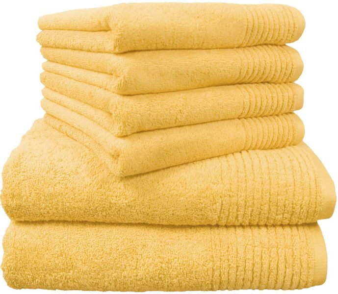 Dyckhoff Handtuch Set "Brillant" Set 6 Stk. Walkfrottee mit Streifenbordüre günstig online kaufen