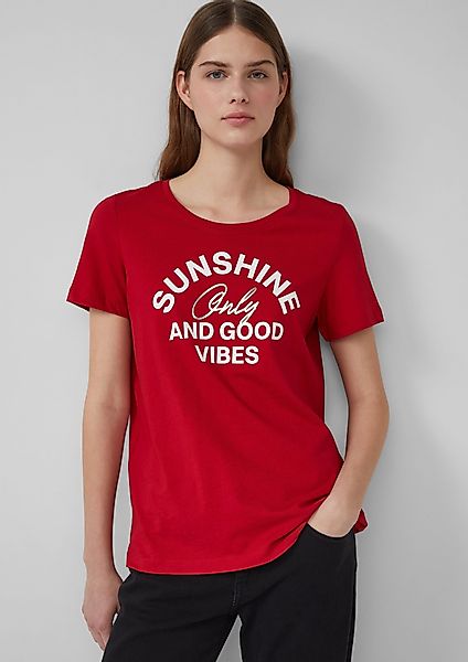 s.Oliver Shirttop Jersey-T-Shirt mit Frontprint günstig online kaufen