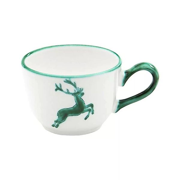 Gmundner Keramik Grüner Hirsch Kaffee-Obertasse glatt 0,19 L / h: 6,6 cm günstig online kaufen