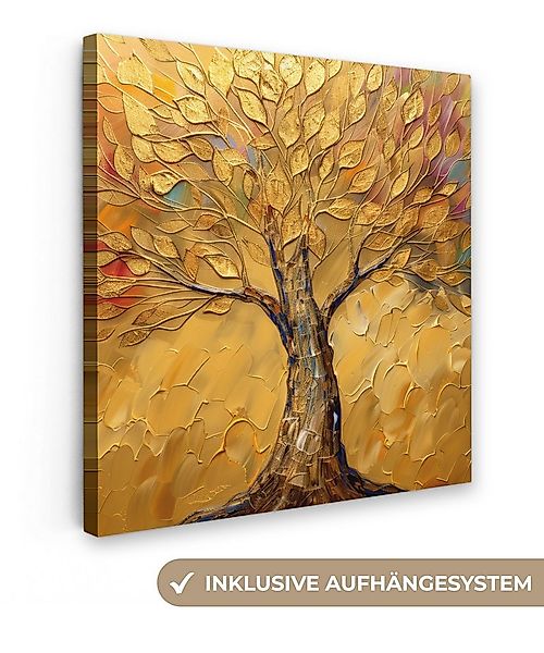 OneMillionCanvasses® Leinwandbild Gold - Baum - Abstrakt - Modern, Fotodruc günstig online kaufen