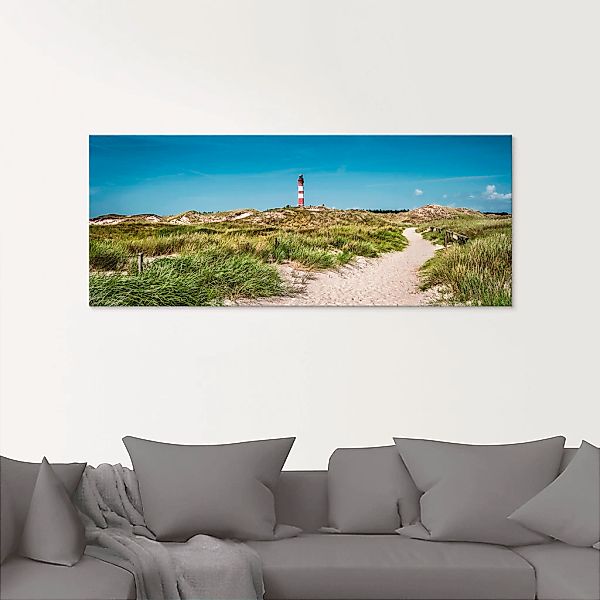 Artland Glasbild "Leuchtturm auf der Insel Amrum", Gebäude, (1 St.), in ver günstig online kaufen