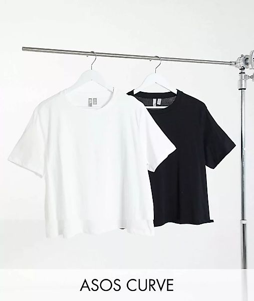 ASOS DESIGN Curve – Ultimate – T-Shirt aus Bio-Baumwolle mit Rundhalsaussch günstig online kaufen