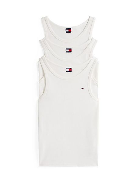 Tommy Jeans Tanktop TJM XSLIM 3 PACK FLAG TANK EXT Mit tiefem Rundhalsaussc günstig online kaufen