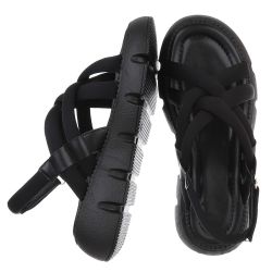 Ital-Design Moderne Sandalen mit Woven-Riemen für günstig online kaufen