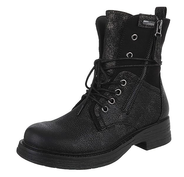 Ital-Design Damen Boots mit Schnürung und Reißverschluss für Alltag Stiefel günstig online kaufen